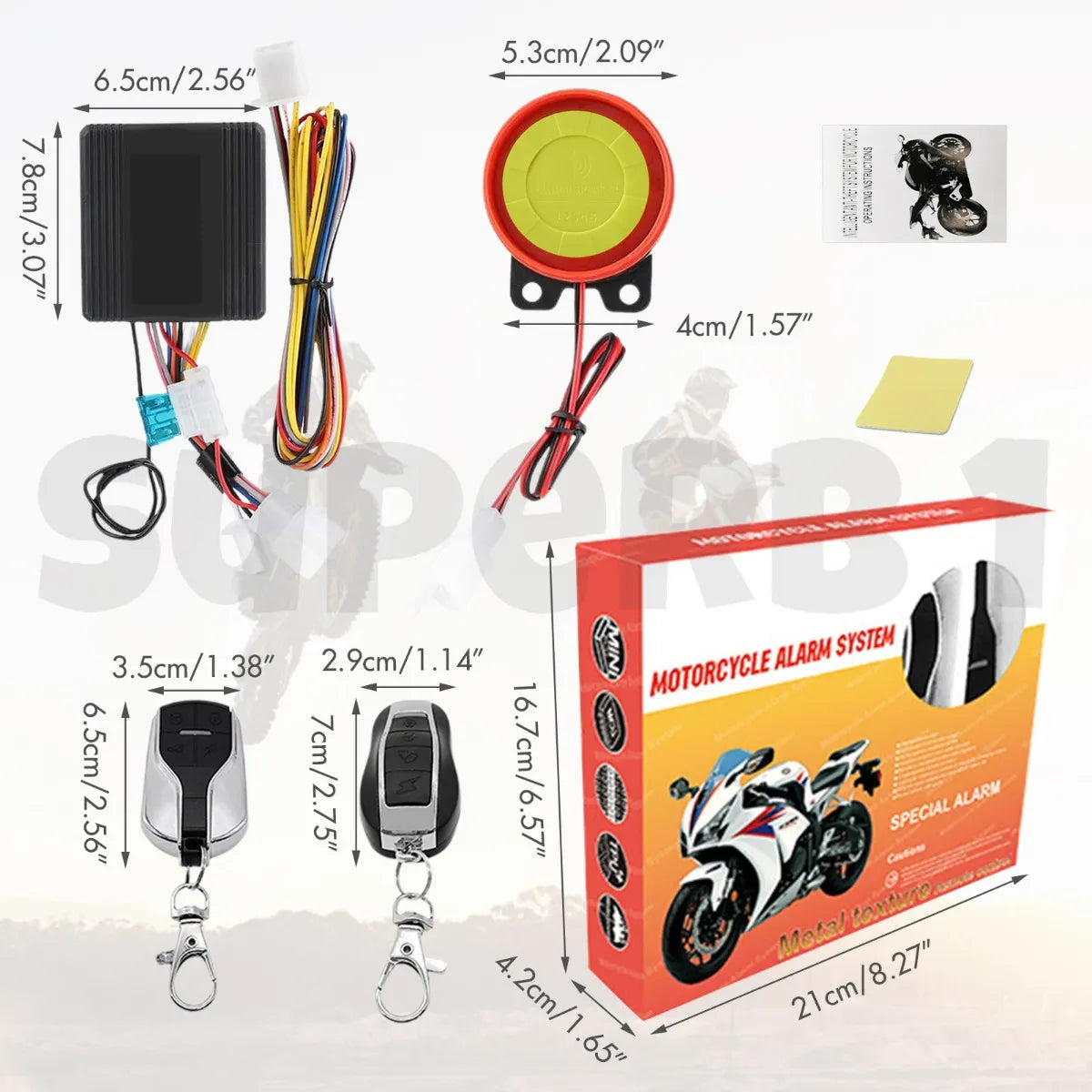 Alarma Antirrobo Moto Encendido A Distancia Control Remoto