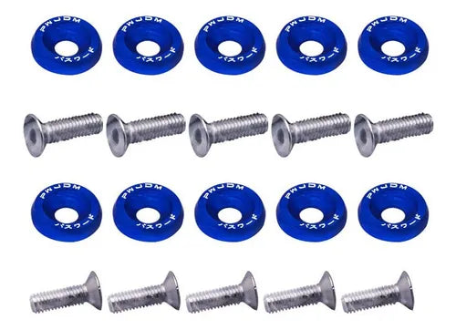 Set De 10 Tornillos Con 10 Arandelas Hexagonales M6 Aluminio