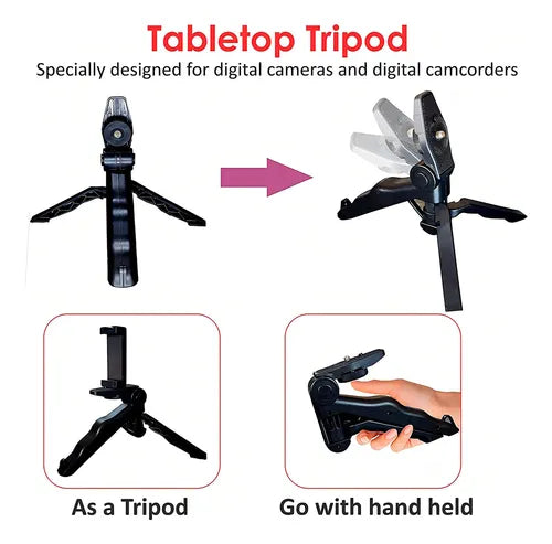 Kit Estabilizador y tripode Vertical y Horizontal Celular Luz Micrófono C remoto